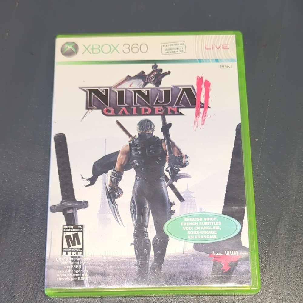 Ninja Gaiden Xbox 360 Game - Green Case